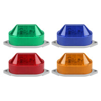 Luz de Advertencia Estroboscópica LED Verde 505124V, Clasificación IP55, Material PP, Mini Indicador, Luz Intermitente Pequeña de Seguridad