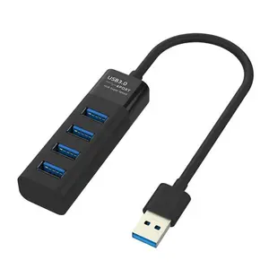 Usb.3.0 Hub Splitter Usb C 4 พอร์ต Usb Prons Hub 4 พร้อมอะแดปเตอร์ไฟ LED สําหรับแล็ปท็อปและโทรศัพท์