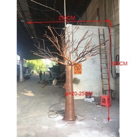 cheap 300cm height artificial dry tree branches for indoor decoration, ornamental brown tree dry