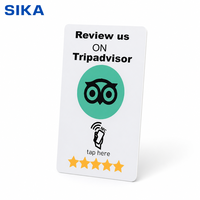 بطاقة NFC قابلة للبرمجة من SIKA بتردد 13.56 ميجاهرتز، سعة 504 بايت، لوسائل التواصل الاجتماعي NFC215، بطاقة أعمال لمراجعات جوجل، مقاومة للماء والظروف الجوية