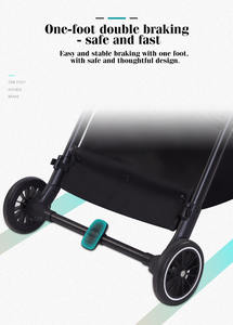 Poussette pliable tout-terrain 4 roues multi-usages JXB, nouveau design, avec panier amovible - Product Image 4