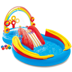 Piscine <span class=keywords><strong>gonflable</strong></span> <span class=keywords><strong>INTEX</strong></span> originale et authentique avec toboggan crocodile, fontaine, piscine pour bébés, piscine à balles océaniques 57161 - Product Image 2