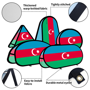 Azerbaijan Oval Pop up <b>Banner</b> Warp-knitted Fabric for Outdoor Advertising Promotion Outdoor Tent - Product Image 3