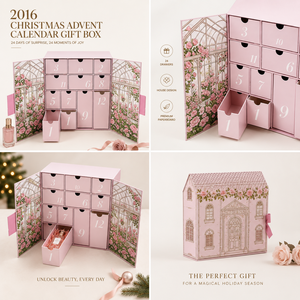 Calendrier de l'<span class=keywords><strong>Avent</strong></span> Beauté Personnalisé 24 Jours – Boîtes Rigides pour Soins de la Peau & Maquillage – Carton Écologique Imprimé UV – Cadeau de Noël Tiroir - Product Image 4
