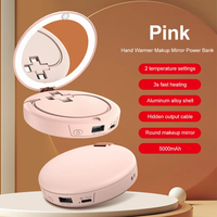 Espejo de Maquillaje con Calentador de Manos, Banco de Energía de 4000 mAh, Todo en Uno, Pantalla Digital, Modelo BI-B61, Carga USB, Salida de 10 W