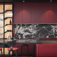 Buffet en noyer avec porte vitrée et éclairage LED - Fabrication OEM personnalisée directement de l'usine