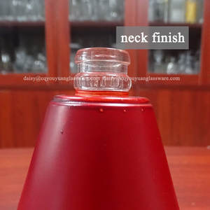 Botella <span class=keywords><strong>de</strong></span> Vidrio Opaca <span class=keywords><strong>Azul</strong></span> Oscuro para Alcohol, 600 ml, Estilo Chino - Product Image 3