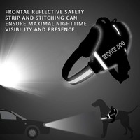Verstellbare Reflektierende Sicherheits-Haustierweste Hundegeschirr Welpen-Servicehund-Weste mit Outdoor-Kontrollgriff und Leine