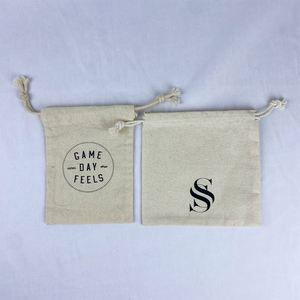 Recyclable Cotton <b>Drawstring</b> Bag Natural Color Durable Eco-friendly Dust <b>Pouch</b> Bag Wholesale Popular Bag - Product Image 2