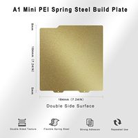 Platform Printer 3D ThxPrint A1 Mini Pelat Baja Tahan Karat Berlapis Bubuk PEI 184 X 184 mm Pelat Baja Pegas PEI Tekstur Ganda