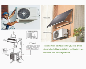 ระบบปรับอากาศพลังงานแสงอาทิตย์ใช้ในบ้าน12K 18K 24K ระบบ12000-24000BTU ประหยัดพลังงาน DC-12K 18K 24K A - Product Image 4