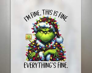 Parche Termoadhesivo Estilo <span class=keywords><strong>Grinch</strong></span> DTF con Estampado de Gorro de Santa de Navidad, Transferencias DTF Personalizadas del <span class=keywords><strong>Grinch</strong></span> Listas para Planchar - Product Image 3