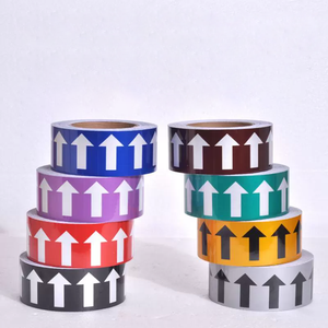 علامة الأنابيب تسمية السهم تدفق الاتجاه ماء الفينيل التسمية ذاتية اللصق الشريط اللاصق - Product Image 1