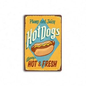 Letrero Metálico Retro Vintage Personalizado para Decoración de Hamburgueserías o Regalo Promocional - Product Image 4