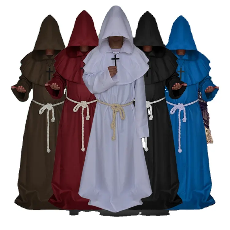 Medieval monk clothing wizard priest cos clothing new Halloween death robe cosplay role-playing costume