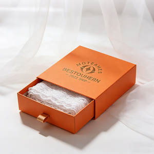 Boîte cadeau rigide avec lamination brillante personnalisée, style tiroir coulissant, poignée en ruban, pour électronique, portefeuille, ceinture, emballage cadeau de luxe - Product Image 2