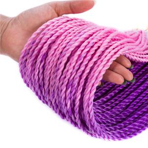 Vente en gros Tresses au <span class=keywords><strong>crochet</strong></span> torsadées sénégalaises Cheveux à tresser torsadés nubiens synthétiques - Product Image 3