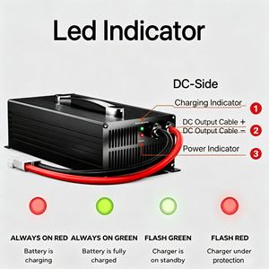 Cargador LiFePO4 de 12.8V 14.6V60A 900W con Enchufe Universal para Baterías LiTime, RV, Forest River, Thor, Hymer, <span class=keywords><strong>Knaus</strong></span>, Solar, Off-grid, Carrito de Golf - Product Image 3
