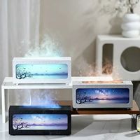 Diffuseur d'aromathérapie YS avec effet de flamme, alimenté par USB, télécommande, humidificateur, parfum automatique