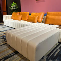 Canapé de club de nuit moderne VIP noir, mobilier de bar de discothèque, banquette modulaire pour hôtel, sièges LED, canapé de bar KTV