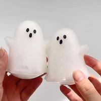 Jouets anti-stress de la série Halloween, jouet à presser artisanal, boule moelleuse et craquante en forme de fantôme d'Halloween