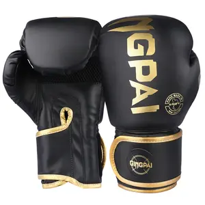 Wholesale Black Adult Professional Custom Mma Boxing Gloves UFC Muay Thai Training Exercise Punching Winning Boxing Gloves