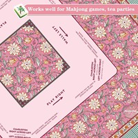 Nappe de mahjong 55& # 34; Planche d'activités carrée en polyester avec règles pour les soirées de jeu en famille et les fournitures pour fêtes