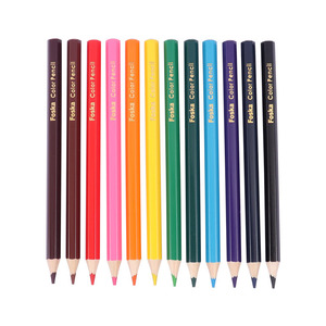 Foska 12 couleurs artistes professionnels <span class=keywords><strong>dessin</strong></span> fort 4mm recharge de crayon Jumbo <span class=keywords><strong>3</strong></span> en 1 crayon de couleur en bois pour les écoliers - Product Image 2