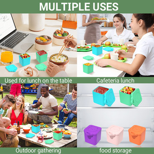 OEM ODM Food Grade Silicone Sauce Dip Container Ice <b>Cube</b> Mold BPA-Free Salad Dressing Containers Lunch <b>Box</b> - Product Image 2