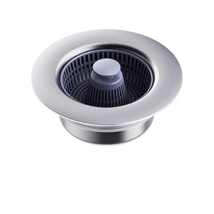 Filtre d'évier de cuisine Mubin, bouton poussoir, système pop-up universel, anti-odeurs, anti-insectes, en matériau ABS - Product Image 1