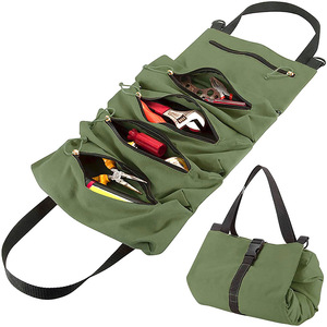 Autonomy Car Tool <b>Kit</b> Military Green Foldable Seat Storage Bag With Handle For Vehicle Use - Product Image 1