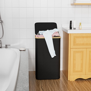 Hot Selling Customizable Size <b>Foldable</b> Bamboo <b>Laundry</b> <b>Basket</b> with Lids Option for Organizing Your <b>Laundry</b> - Product Image 5