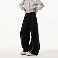Hommes Printemps Automne Rétro À La Mode Marque Lâche Droopy Casual Long Pantalon De Survêtement Rayé Patchwork Sport Pantalon