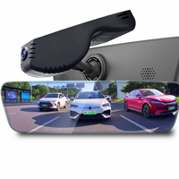 Caméra de tableau de bord OEM effet miroir 2K avec streaming multimédia, grand angle 170 degrés, capteur G, contrôle par application et moniteur de stationnement