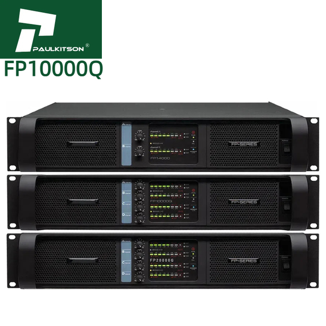 Paulkitson Amplifier FP10000q Professional Power Amplifier Sound Equipment 4 Channel 10000 Watt Speakers Power Amplifier