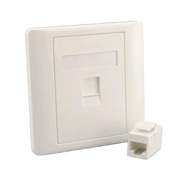 Plaque frontale Ethernet simple et Double prise RJ45/RJ11 prise internet data/tele transmission plaque frontale murale