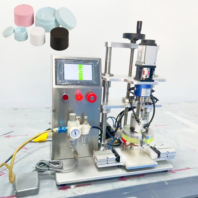 Semi-Automatic Servo Plastic Bottle Capping Machine Bottle Screw Plastic Closer Vial Capper Capping Machine