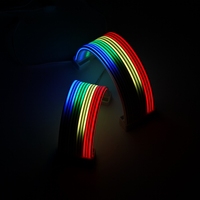 Kabel Ekstensi ARGB RGB Asiahorse Wholesale untuk Casing PC Gaming, Kabel Silikon Lembut, Ukuran Kawat 18/16AWG, 24PIN, Pemasangan Mudah