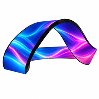 Écran LED flexible P2.5, module souple, formes cylindriques et ondulées personnalisées pour affichage LED incurvé, vidéo flexible.