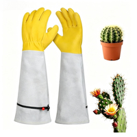 Gants anti-épines personnalisés avec logo, en cuir double face, à manches longues, en peau de mouton, avec poignet réglable pour la taille des roses