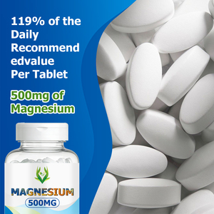 Factory Supply 500mg Magnesium Tablets Improve Muscle Relaxation Promote Heart Health Magnesium <b>Supplement</b> Bone Support Tablets - Product Image 4