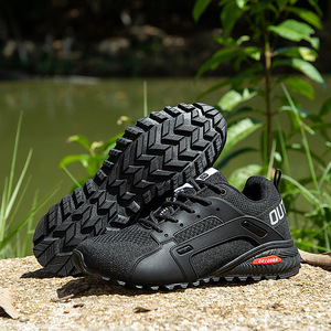 Chaussures de randonnée pour hommes, dessus en mesh, semelle en caoutchouc, respirantes, chaussures de trekking d'automne pour l'extérieur, bout rond, semelle intermédiaire en EVA - Product Image 3