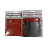 Ensemble de grattoirs industriels robustes 4-en-1, en fer aiguisé, avec manche en plastique, largeurs assorties, pour la construction, le bricolage, l'artisanat et le décapage d'adhésifs
