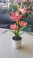 Nouvelle Arrivée Plante Artificielle Petite Orchidée en Pot Effet Réel Bonsaï Végétal Décoratif pour Noël et Thanksgiving