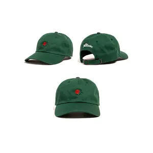 6 Panel topi bisbol bisbol tidak terstruktur katun kosong hitam topi olahraga Logo bordir kustom polos untuk pria wanita