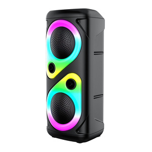 مكبر صوت 4 بوصة مع إضاءة خلفية RGB يدعم ميكروفون كاريوكي ، مضخم صوت خارجي مكبر صوت محمول - Product Image 3