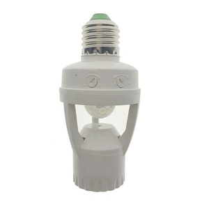 Soporte de bombilla <span class=keywords><strong>E27</strong></span> de <span class=keywords><strong>60W</strong></span> para uso doméstico y de oficina, soporte de bombilla con sensor de movimiento PIR, base de lámpara, tornillo - Product Image 2
