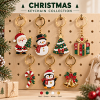 Porte-clés en émail personnalisé, pendentif cloche et nœud guirlande de Noël, en métal moulé sous pression, fournisseur OEM de cadeaux promotionnels en gros