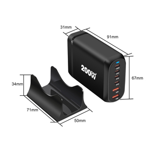 Ce ROHS chứng nhận điện thoại di động gan Công nghệ 6 Cổng <span class=keywords><strong>USB</strong></span> C 100W 200W QC3.0 18W nhanh gan sạc cho MacBook máy tính xách tay sạc - Product Image 3