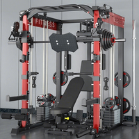 Machine de musculation multifonctionnelle en métal pour entraînement croisé, squats, développés couchés, équipement de fitness domestique et commercial, capacité 500 kg